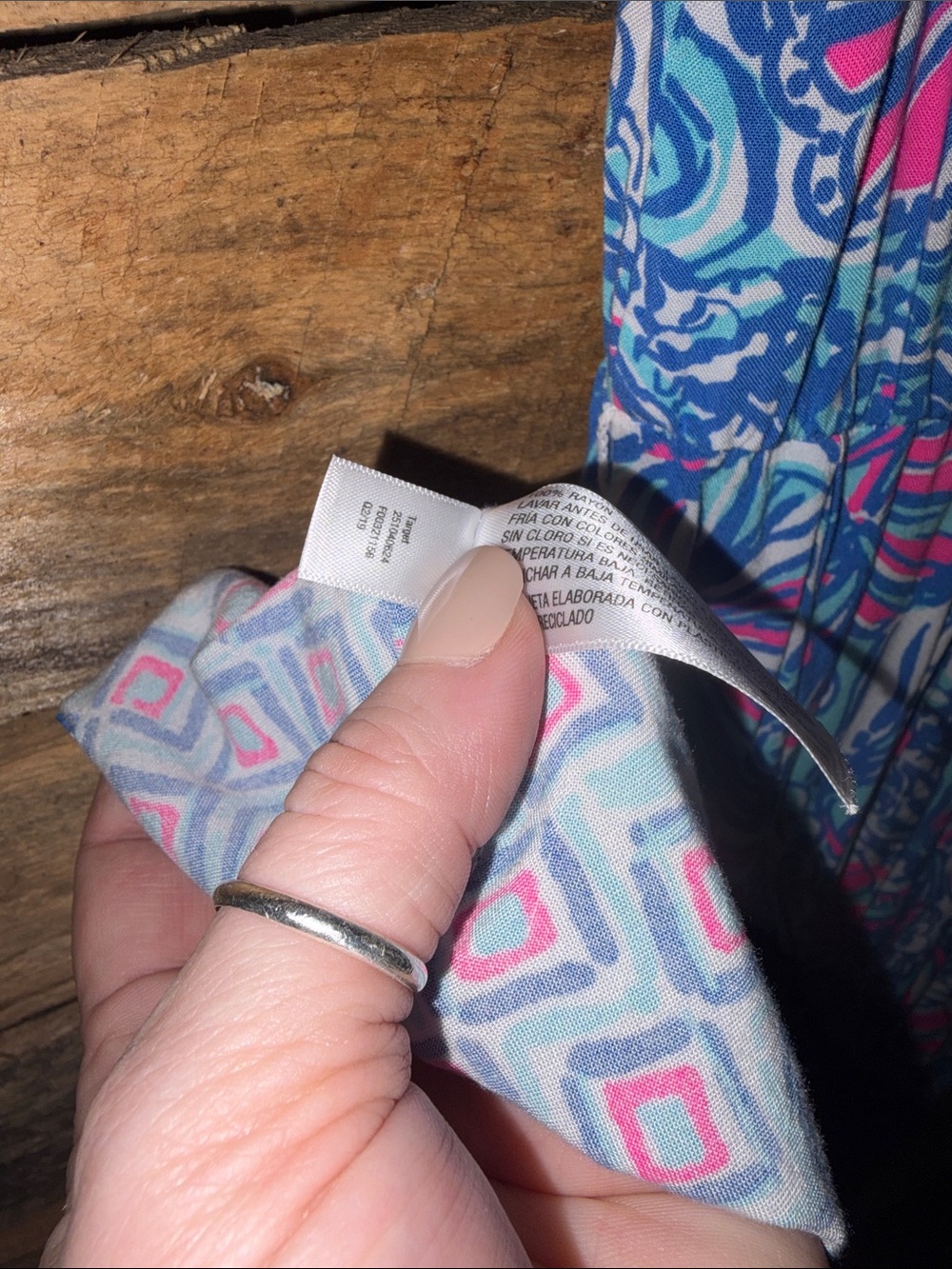 Lilly Pulitzer My Fans Anniversary Collection. Blue & Pink Printed Maxi Dress. - Picture 6 of 8